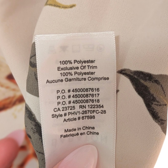 Babaton Floral Tank Top Size Small | Cream Sleeveless Blouse Aritzia - Picture 7 of 10